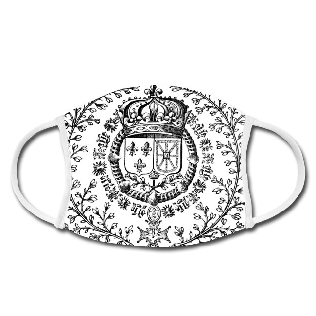 Armes royales - Masque de protection aux armes du roi Louis XIII, roi de France et de Navarre