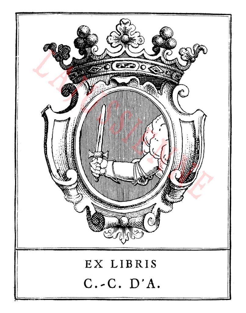Ex-libris armorié - une création de La Jussienne
