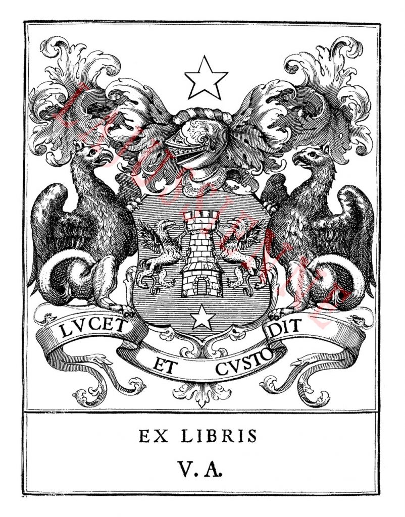 Ex-libris armorié - une création de La Jussienne