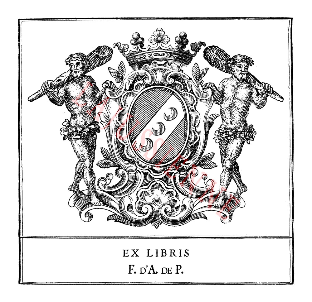 Ex-libris armorié - une création de La Jussienne