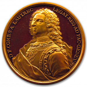 Médaille frappée par la république de Genève en l'honneur du comte de Lautrec