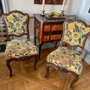 Belle paire de chaises italiennes d'époque XVIIIème
